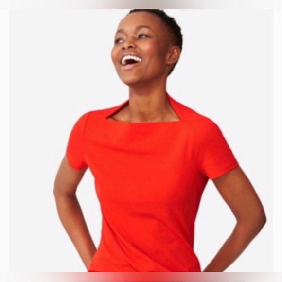 Kate Spade Saturday Square Neck Tee Orange Size Medium - Picture 1 of 6